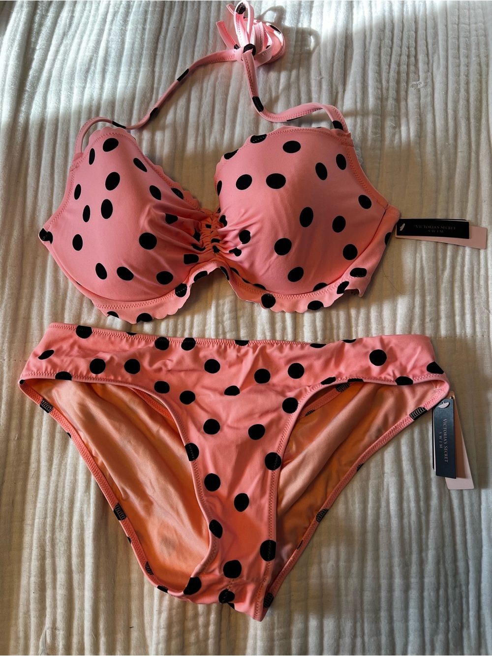 Victoria’s Secret NWT Pink Polka Dot Bikini Set